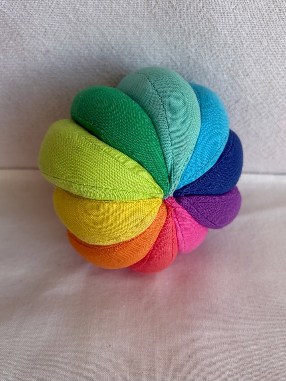Lovevery Soft Cotton Rainbow Ball Baby Toy
